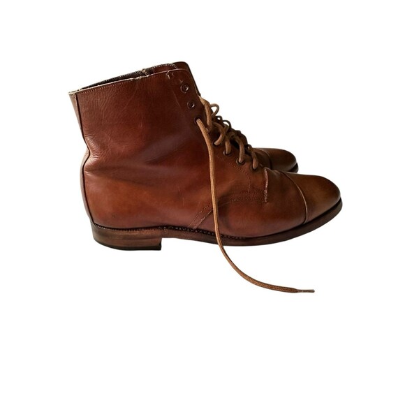 Crocket And Jones For Ralph Lauren Polo Brown Field Leather Man Boots Derbys  10 - Picture 4 of 7
